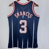 1999/00 Rockets FRANCIS #3 Blue Retro NBA Jerseys 热压