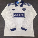 2025/26 AD x oasis #25 White Retro Style Fans Long Seelve Soccer Jersey (Have No.25 带号码）