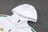 2025 Italy White Hoody Zipper Jacket