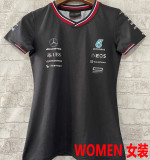 2024/25 Mercedes AMG Petronas F1 Black Women Team T-Shirt (女装圆领)