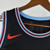 2026 Bulls WHITE #0 Black NBA Jerseys