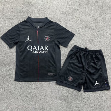 2025/26 PSG 4th Black Kids Soccer Jersey