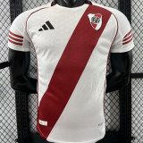 2025/26 River Plate Home White Player Version Soccer Jersey 胸前空白版