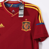 2012 Spain Home Red Retro Soccer Jersey