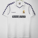 1989/90 RM White Home Retro Soccer Jersey