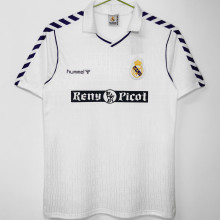 1989/90 RM White Home Retro Soccer Jersey