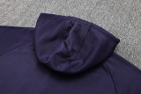 2024 PSG Dark Purple Hoody Zipper Jacket Tracksuit