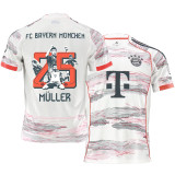 Müller # 25 BFC  1:1 Quality Away Fans Soccer Jersey 2025/26 纪念版号码 ★★