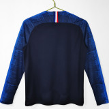 2018 France Home Retro Long Sleeve Soccer Jersey