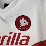 1990/91 Roma Away White Retro Soccer Jersey