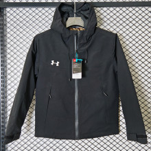 2025 UA Cotton Thickened Warm Black Outdoor Jacket  #A803加棉冲锋衣
