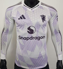 2025/26 M Utd Away Player Version Long Sleeve Soccer Jersey