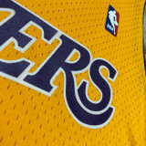 1999/00 Lakers BRYANT #8 Yellow Retro NBA Jerseys 热压