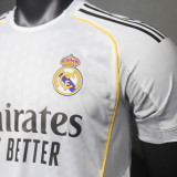 2025/26 RM Home White Player Version Soccer Jersey