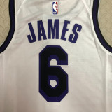 Lakers JAMES #6 White City Edition NBA Jerseys