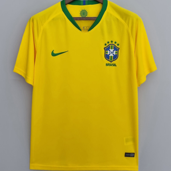 2018 Brazil Home Yellow Fans Soccer Jersey