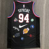 Supreme X Nike NBA Black Jerseys Hot Pressed