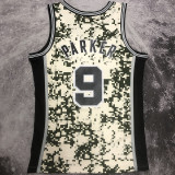 2013/14 Spurs PARKER #9 Camo Retro NBA Jerseys 热压