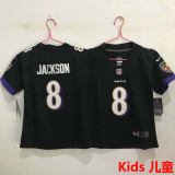 JACKSON #8 Baltimore Ravens Kids NFL Jersey 乌鸦