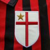 1999/2000 AC Milan Home Long Sleeve Retro Soccer Jersey