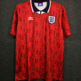 1994 England Away Red Retro Soccer Jersey