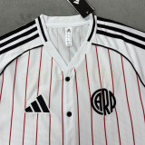 2025/26 River Plate White Baseball T-Shirt