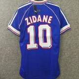 1998 France Home Blue Retro Soccer Jersey (Have CUP FRAMCE 98 有右胸小字)