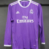 2016/17 RM Purple Away Retro Player Version Long Sleeve Soccer Jersey  球员版