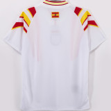 1996 Spain Away White Retro Soccer Jersey