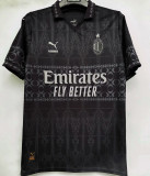 RAFA LEãO #10 AC Milan x PUMA x Pleasures 4Th Black Fans Jersey 2023/24 欧冠体 ★★