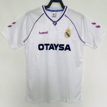 1990/92 RM White Home Retro Soccer Jersey
