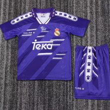 1994/96 RM Away Blue Retro Kids Soccer Jersey