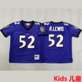 R.LEWIS #52 Baltimore Ravens Retro Kids NFL Jersey 乌鸦