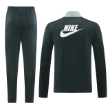 2025 Nk~ Grey Black Jacket Tracksuit