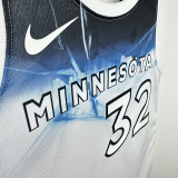 2025 Timberwolves TOWNS #32 White City Edition NBA Jersey