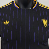 2025/26 M Utd Black Retro Style Player Version Soccer Jersey