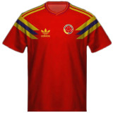 1990 Colombia Away Red Retro Soccer Jersey