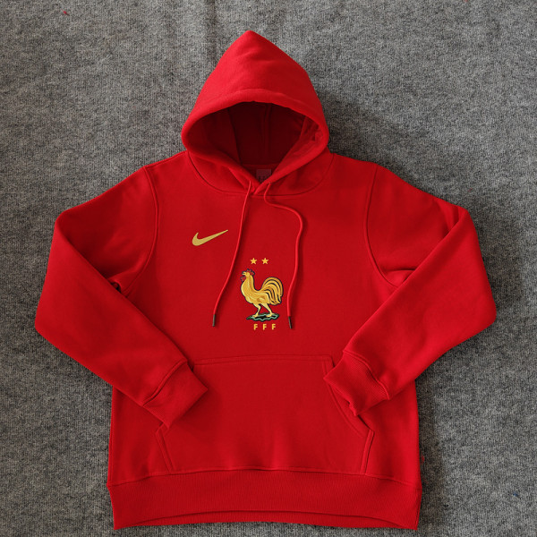 2025 France Red Hoody 硅胶