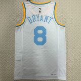 Lakers BRYANT #8 White Retro NBA Jerseys