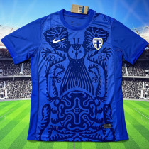 2025/26 Finland Away Blue Fans Soccer Jersey