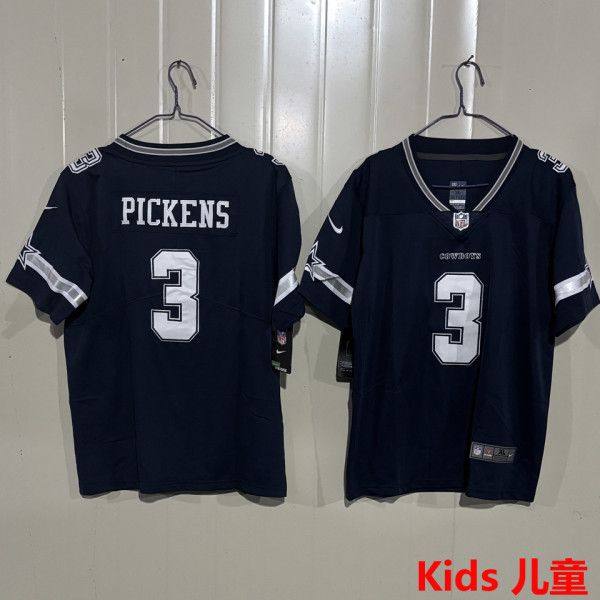 PICKENS #3 Dallas Cowboys Kids NFL Jersey 牛仔
