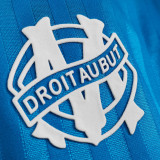 1990/91 Marseille Away Blue Retro Soccer Jersey