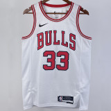 2023/24 Bulls PIPPEN #33  White NBA Jerseys 热压