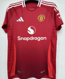 2024/25 M Utd Home Red Player Version Soccer Jersey