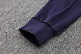 2024 PSG Dark Purple Hoody Zipper Jacket Tracksuit