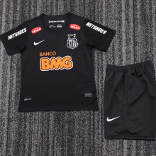 2012/13 Santos Black Retro Kids Soccer Jersey