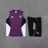 2025/26 M Utd Deep Purple Vest Training Jersey(A Set)