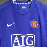 2008/2009 M Utd Third Blue Retro Player Version Soccer Jersey 球员版