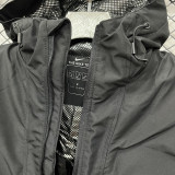 2025 NK Cotton Thickened warm Black Outdoor Jacket #P6加棉冲锋衣