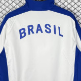 1998 Brazil Away White Retro Windbreaker